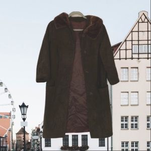 Vintage Fur Coat Suede Coat